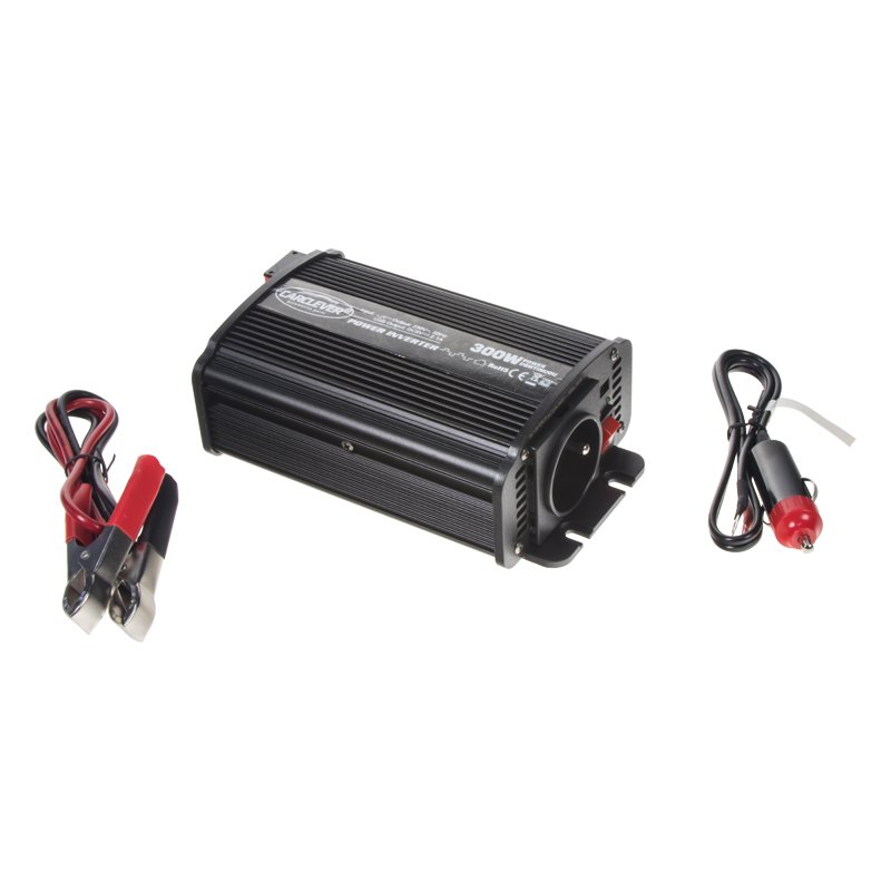 CARCLEVER Měnič napětí z 24/230V + USB, 300W (35324)