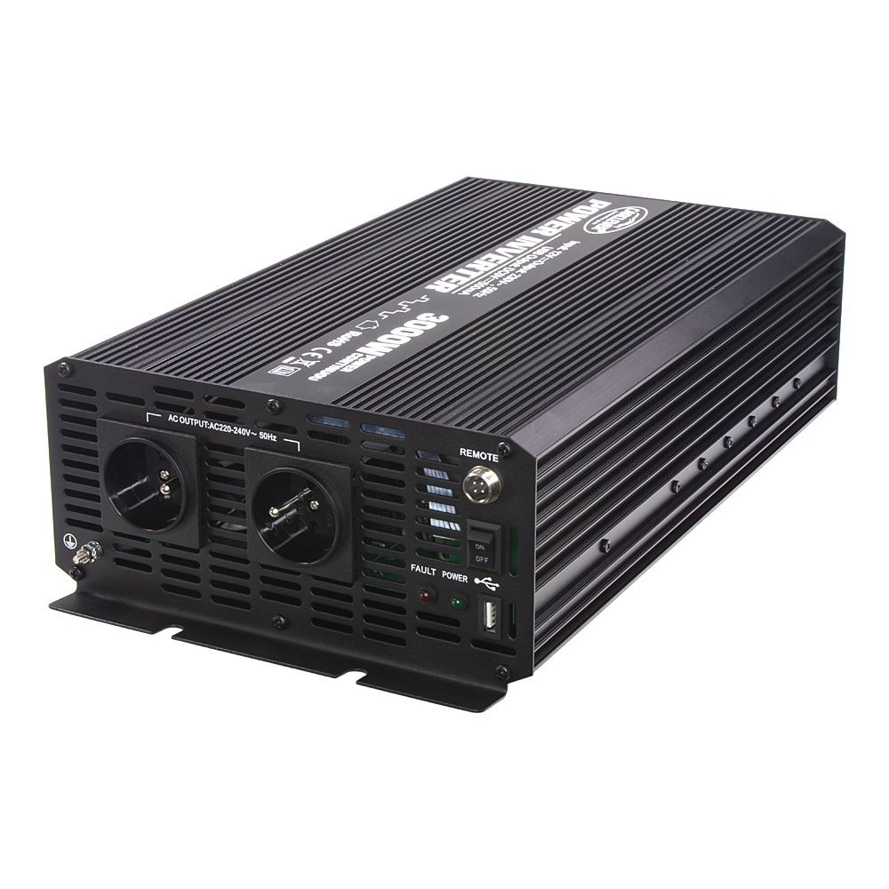 CARCLEVER Měnič napětí z 12/230V + USB, 3000W (353012)