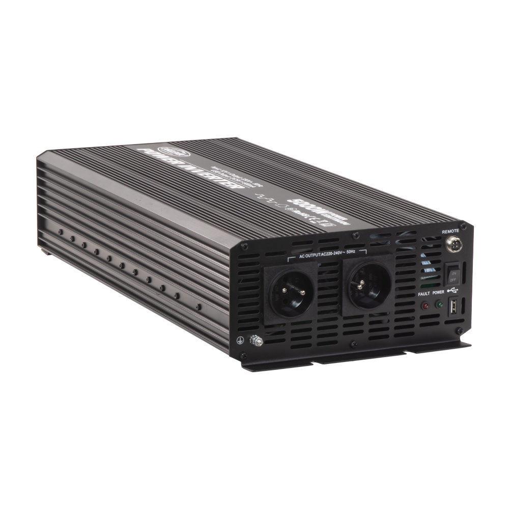 CARCLEVER Měnič napětí z 12/230V + USB, 5000W (355012)