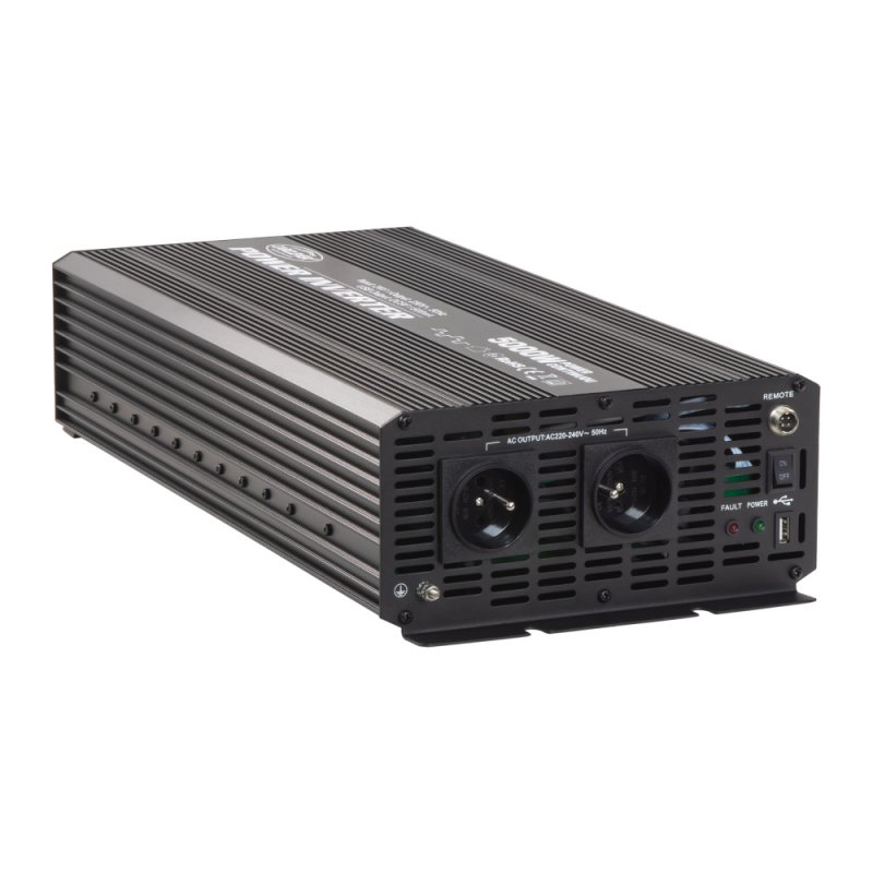 CARCLEVER Měnič napětí z 24/230V + USB, 5000W (355024)