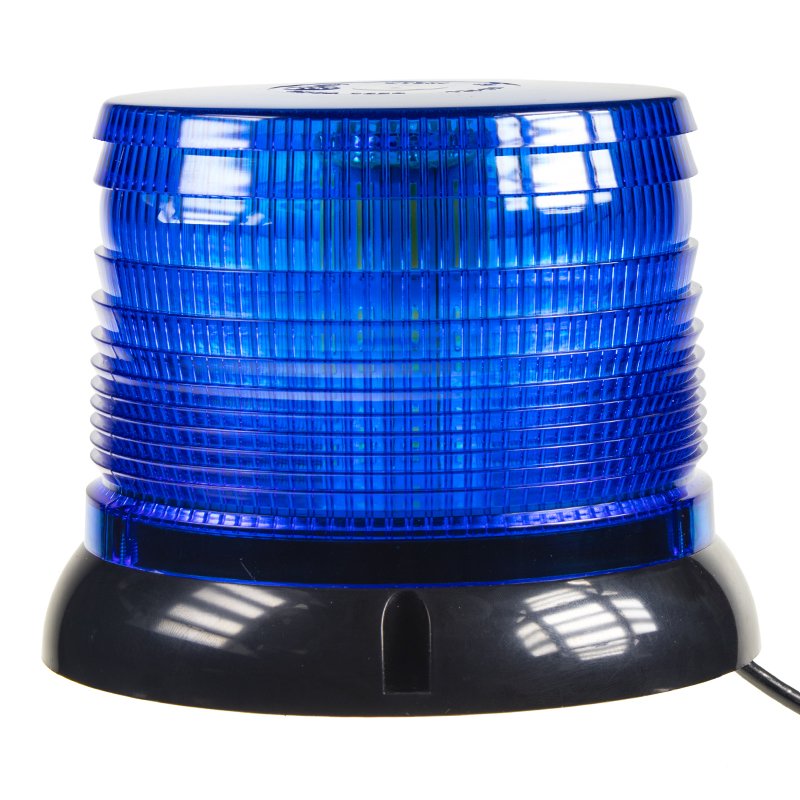 LED maják, 12-24V, modrý magnet, homologace ECE R10 (wl61blue)