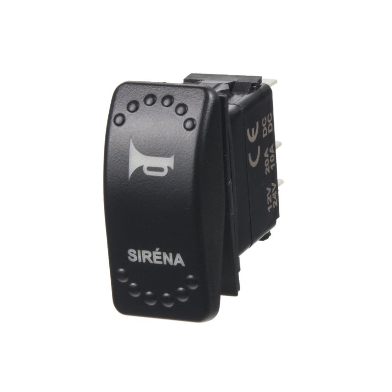 Rocker spínač SIRÉNA 12/24V (47110)