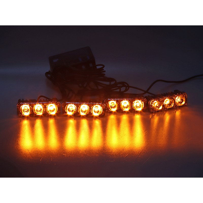 PREDATOR LED vnější bezdrátový, 12x LED 1W, 12V, oranžový (kf326W)