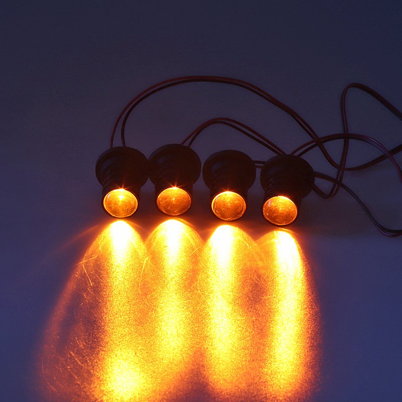 LED stroboskop oranžový 4ks 1W (kf704ora)