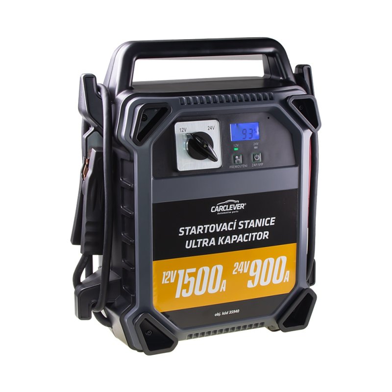 CARCLEVER PROFI Startovací zdroj (JumpStarter / kapacitor) 12V/1500A, 24V/900A (35940)