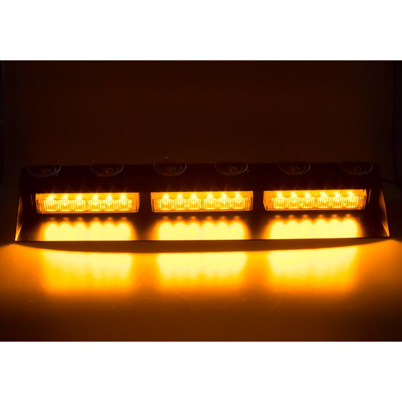 PREDATOR LED vnitřní, 18x3W, 12-24V, oranžový, 490mm, ECE R10 (kf753)