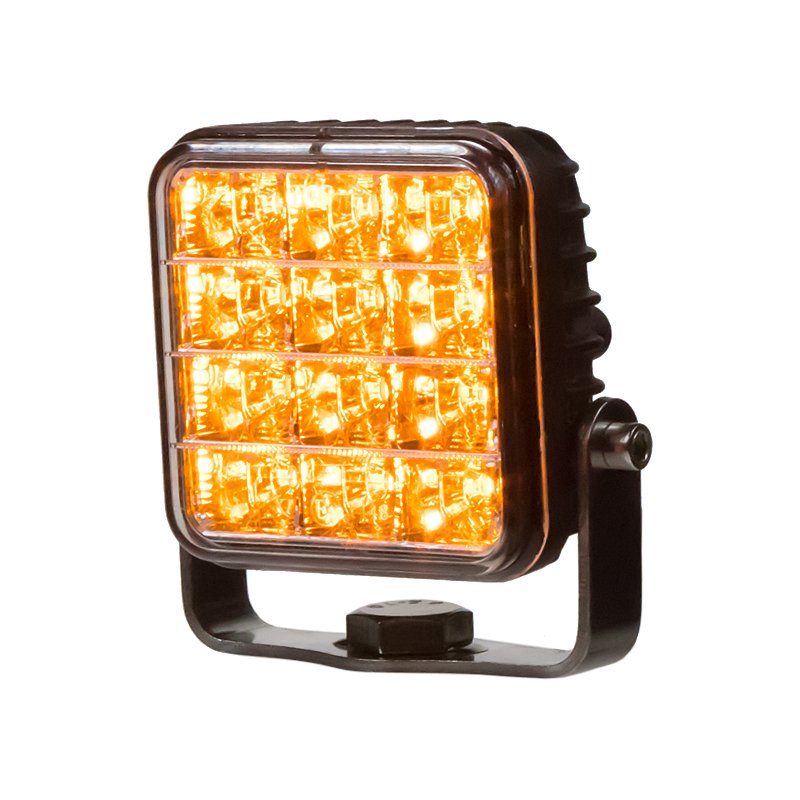 PREDATOR vnější, 10-30V, 12x2W SMD LED, oranžový, 74x74x38mm, ECE R65 (kf224)