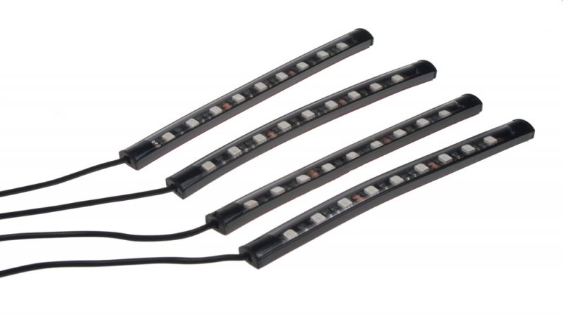 LED podsvětlení vnitřní/vnější RGB 12V, IR, 4 pásky (95RGB-SET01)