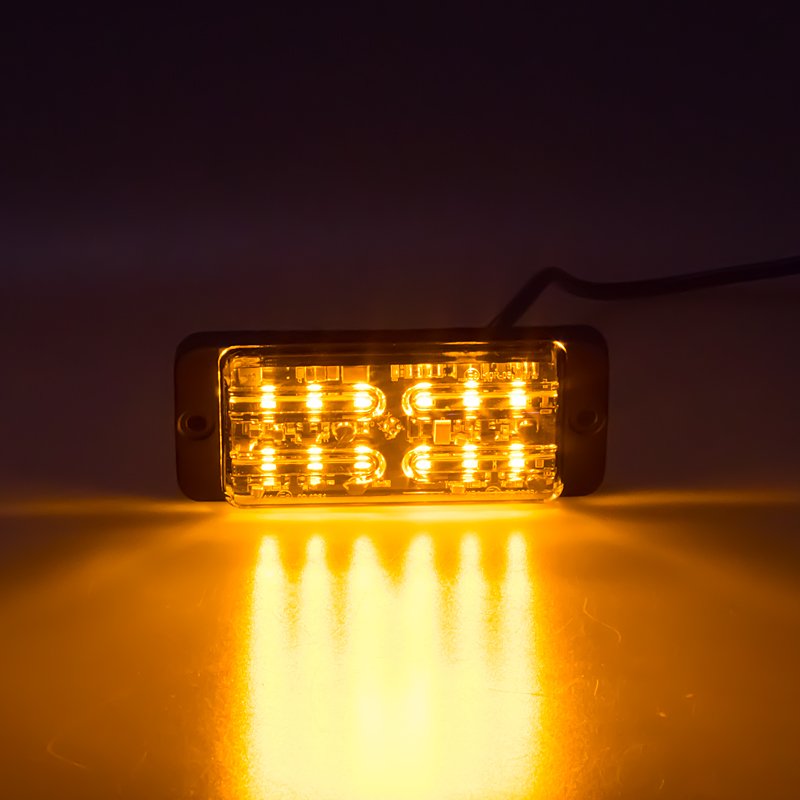 LINEAR LED dual 12x5W LED, 12-24V, oranžový, ECE R65 (kf703d)
