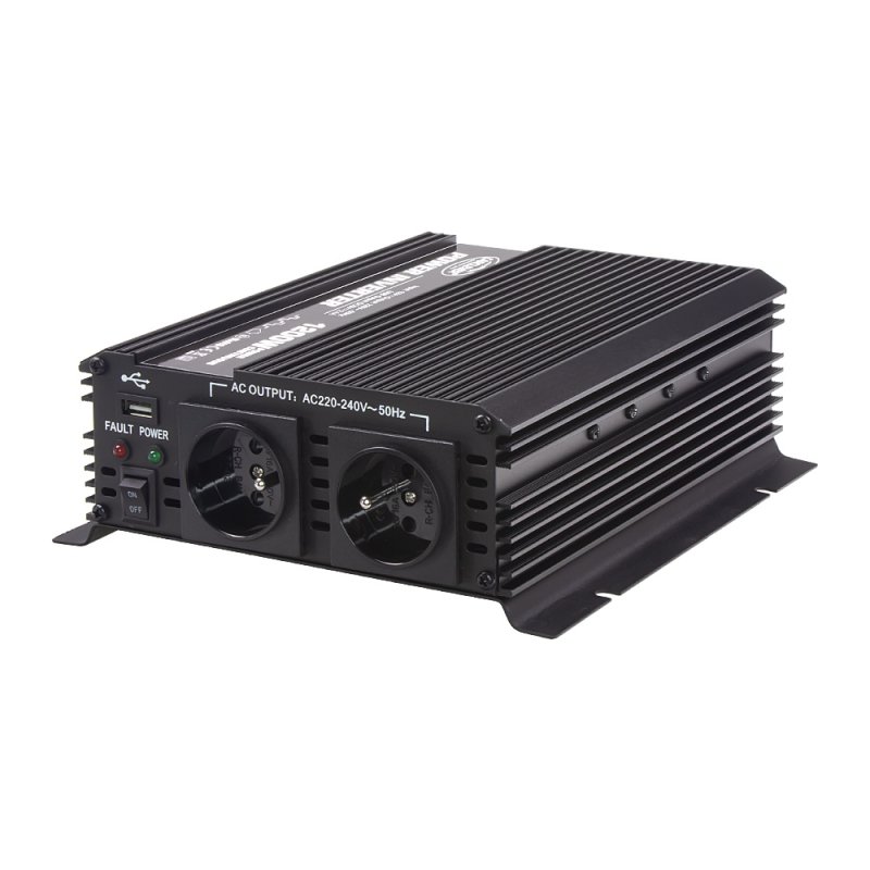 CARCLEVER Měnič napětí z 12/230V + USB, 1200W (351212)