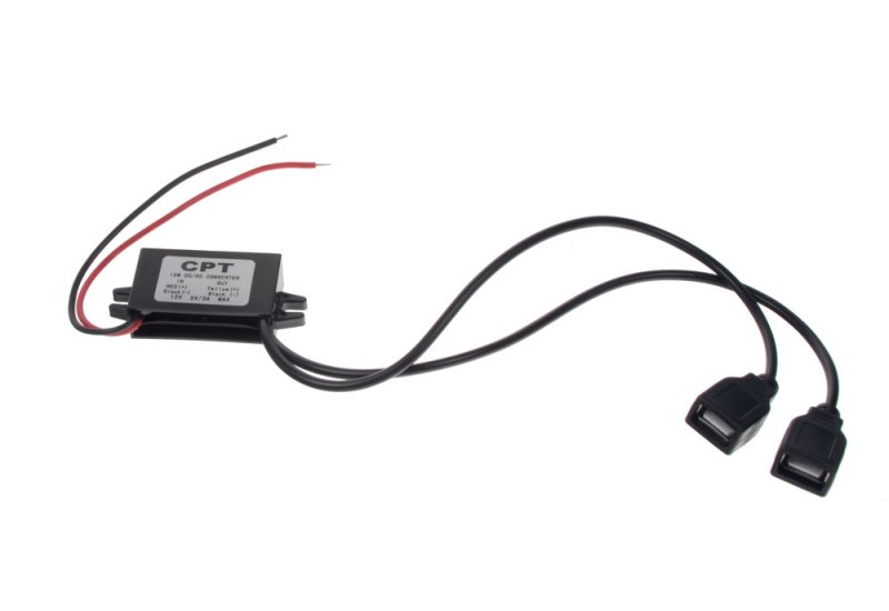 Měnič napětí 12/5V, 3A 2x USB (34154)