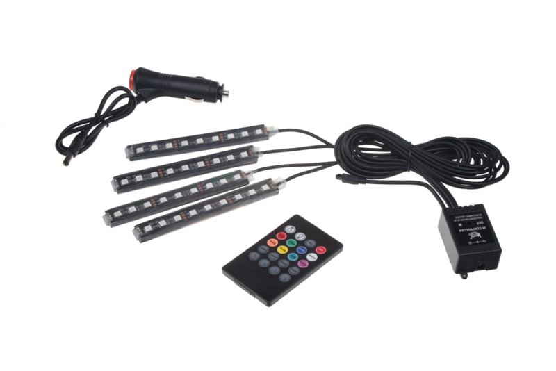 LED podsvětlení vnitřní/vnější RGB 12V, IR, 4 pásky (95RGB-SET02)