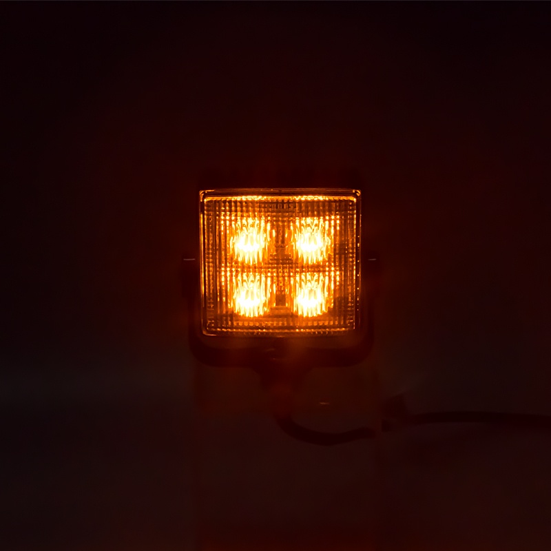 Výstražné LED světlo vnější, oranžové, 12-24V, ECE R65 (kf718)