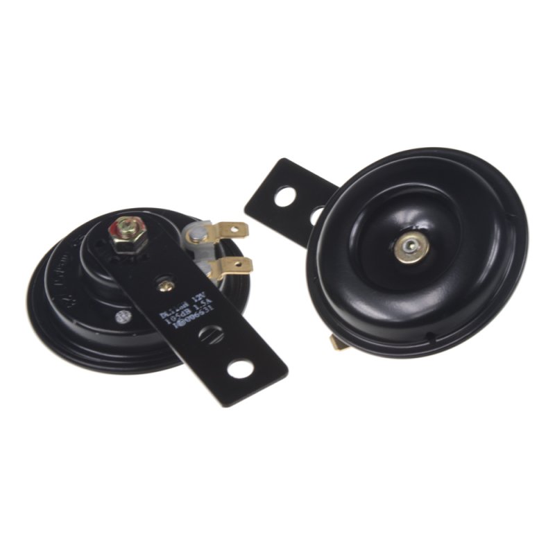 Diskový klakson (vysoký a nízký tón), průměr 65mm, 12V (sn-237/12V)