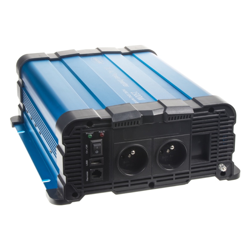 CARCLEVER Sinusový měnič napětí z 12/230V, 1500W / dálkové ovládání s displejem (35psw1512DR)