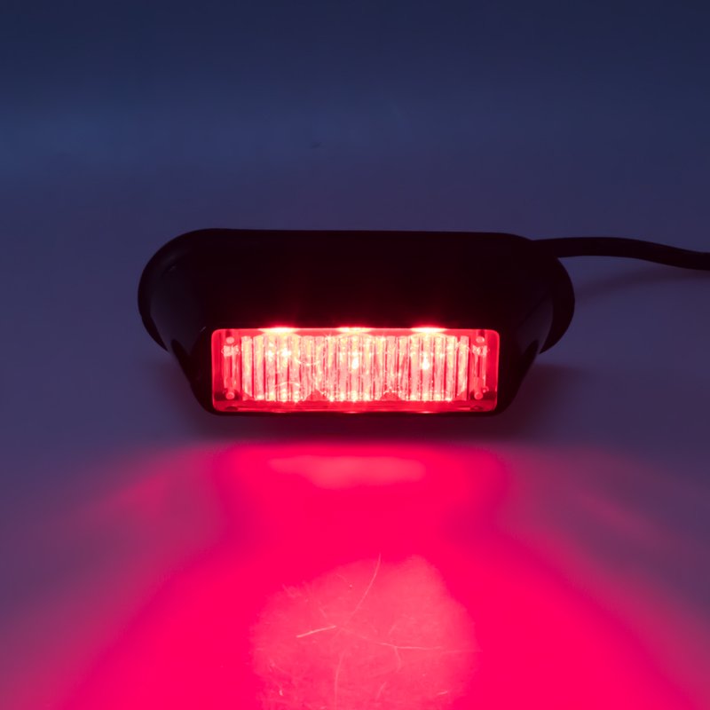 PREDATOR 3x1W LED, 12-24V, červený, ECE R10 (kf003red)