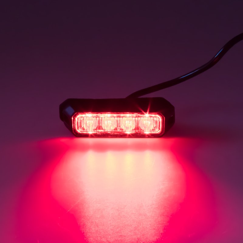 PREDATOR 4x3W LED, 12-24V, červený, ECE R10 (kf004E3Wred)