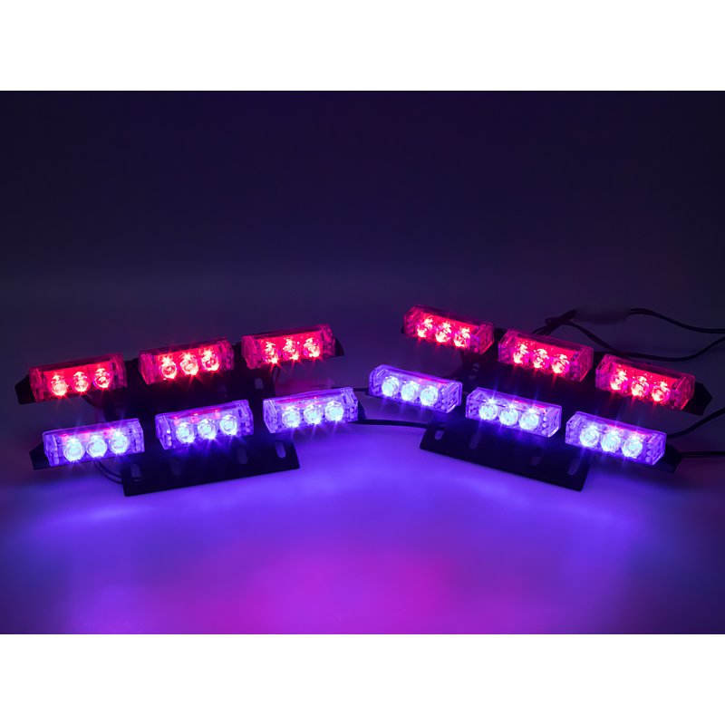 PREDATOR LED do mřížky, 12V, modro-červený (kf746-4blre)