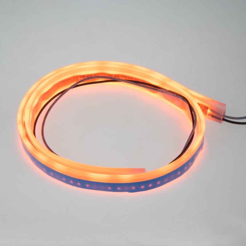 LED silikonový extra plochý pásek oranžový 12 V, 60 cm (LFT60slimora)