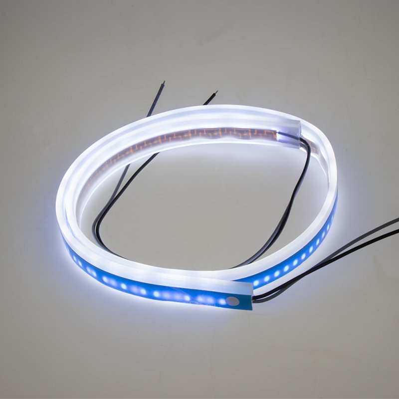 LED silikonový extra plochý pásek bílý 12 V, 60 cm (LFT60slimwhite)
