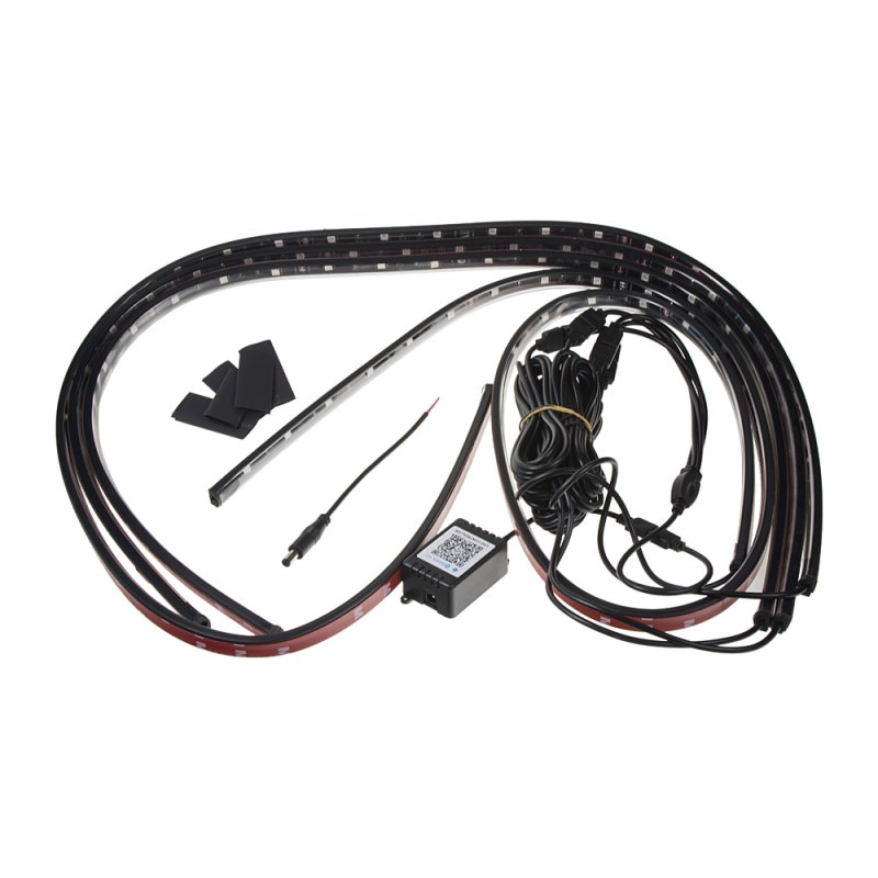 LED podsvětlení vnitřní/vnější RGB 12V, bluetooth, 4 pásky (95RGB-SET07)