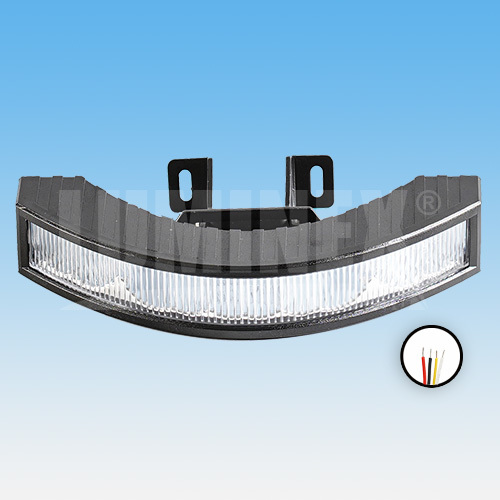 LED predator červený, 12x LED, 180 st., 170x80x30 mm, ECE R65