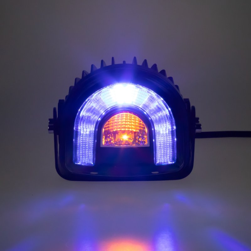 PROFI LED výstražné světlo-oblouk 10-80V modré, 138x126mm (wa-015)