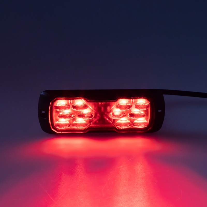 PROFI LED výstražné světlo 12-24V 11,5W červené ECE R65 114x44mm (911-E31red)