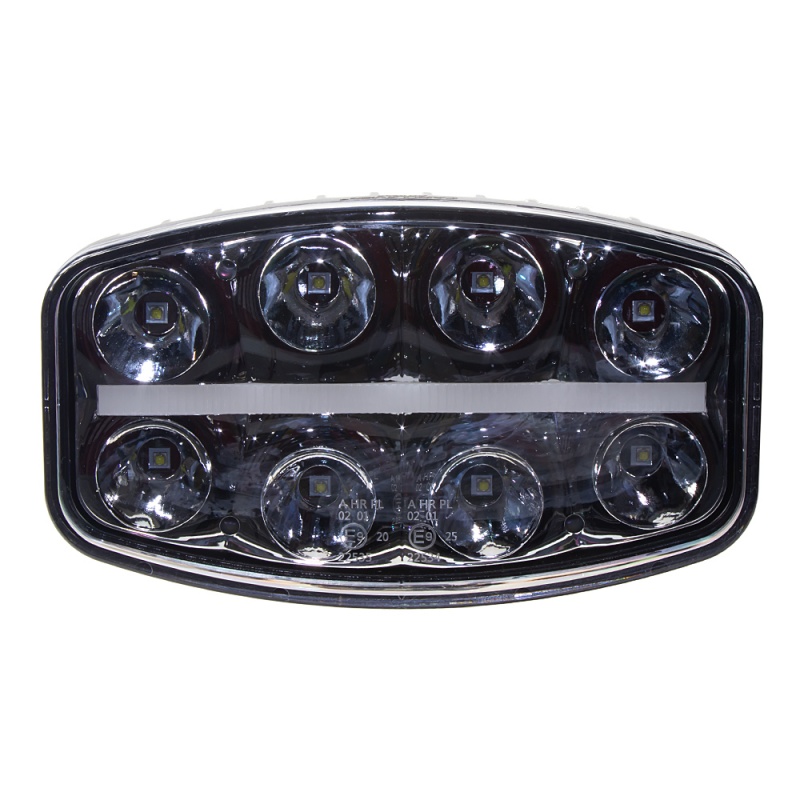 LED světlo s pozičním světlem oválné, 8x8W, 210x140mm, ECE R7/R10/R112 (wld788S)