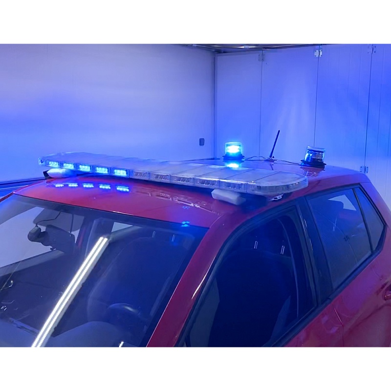 CARCLEVER LED rampa 1442mm, modrá/červená + 2x LED maják (sre911-air56set)