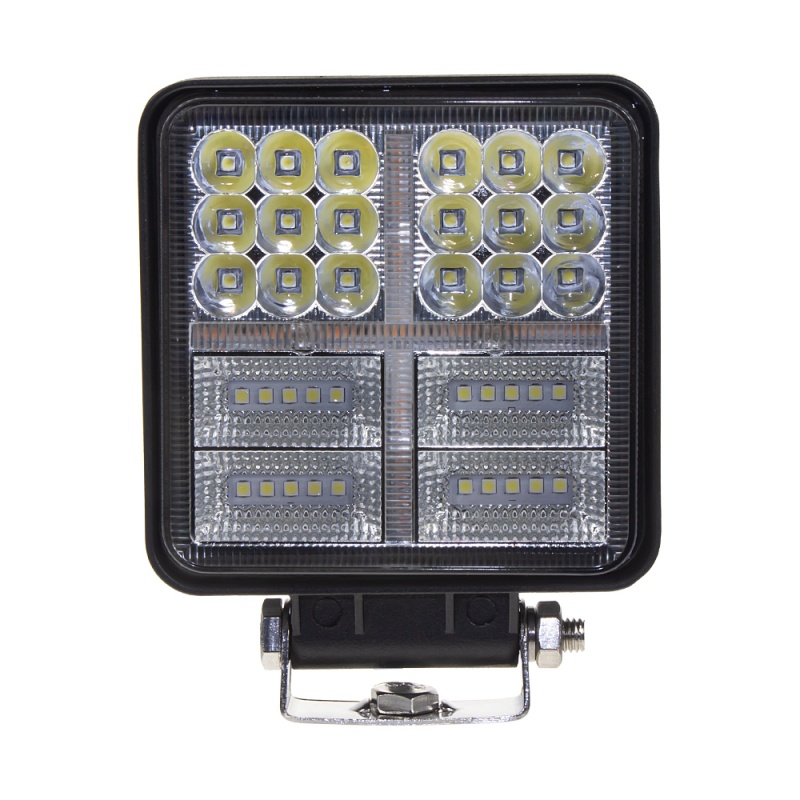 LED světlo hranaté, bílá + oranžová, 38x3W, ECE R10 (wl-834)