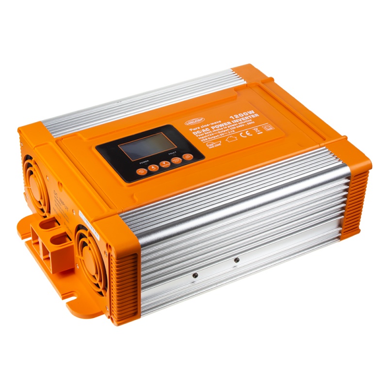 CARCLEVER Sinusový měnič napětí z 12/230V, 1200W/displej (35psw1212PXD)