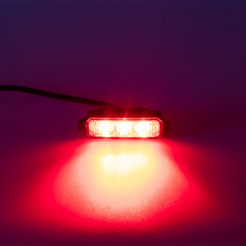 MINI PREDATOR 3x1W LED, 12-24V, červený, ECE R10 (kf003hdred)