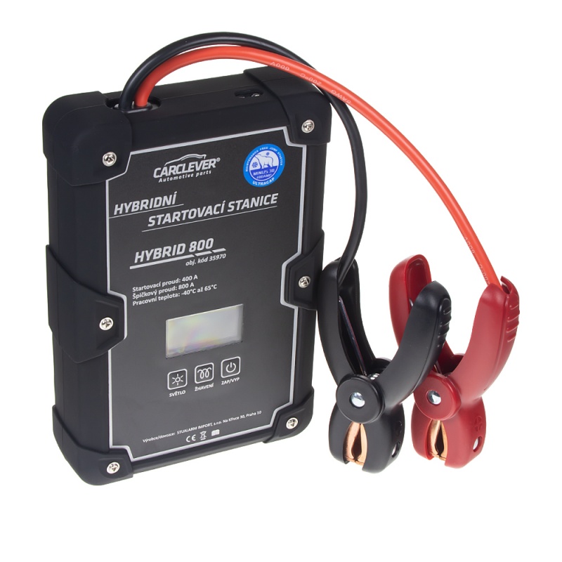 Jumpstart - hybridní startovací stanice CARCLEVER 400Amp (35970)