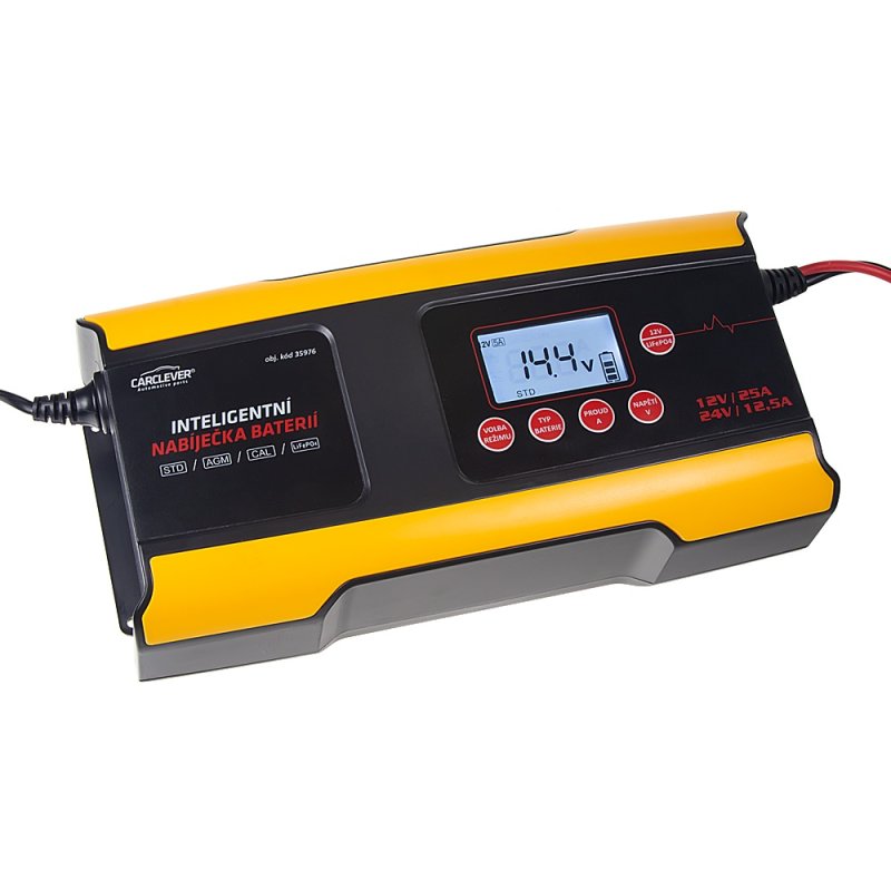 Autonabíječka CARCLEVER 12V/25A & 24V/12,5A + 12V LifePO4 (35976)