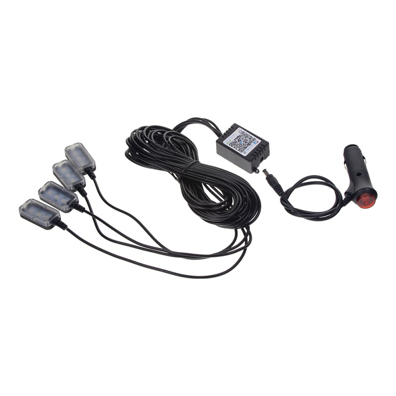LED podsvětlení vnitřní RGB 12V, bluetooth, 4x LED modul (95RGB-SET11)