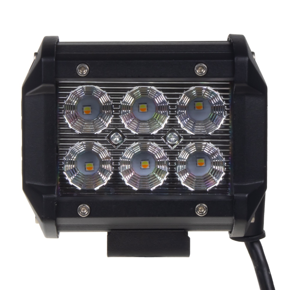 LED svtlo obdlnkov bl/oranov predtor 6x3W, 99x80x65mm (wl-822wo)