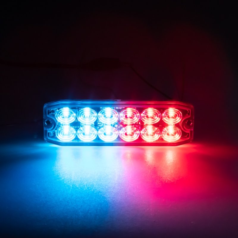 PROFI SLIM výstražné LED světlo vnější, modro-červené, 12-24V (CH-078dual)