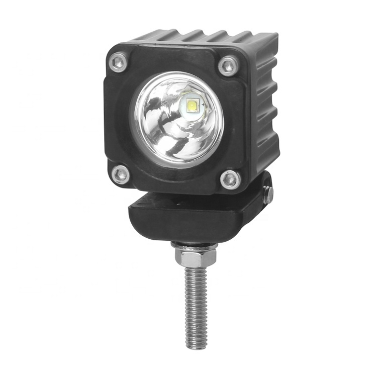 LED světlo mini čtvercové, 1x10W, 36x36mm, bodový paprsek, ECE R10 (wl-453S)