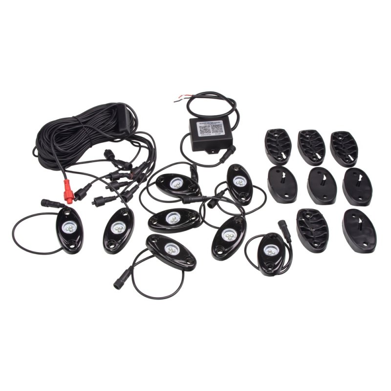 LED podsvětlení podvozku RGB 12V, Bluetooth, 24x3W (LEDrockRGB8)