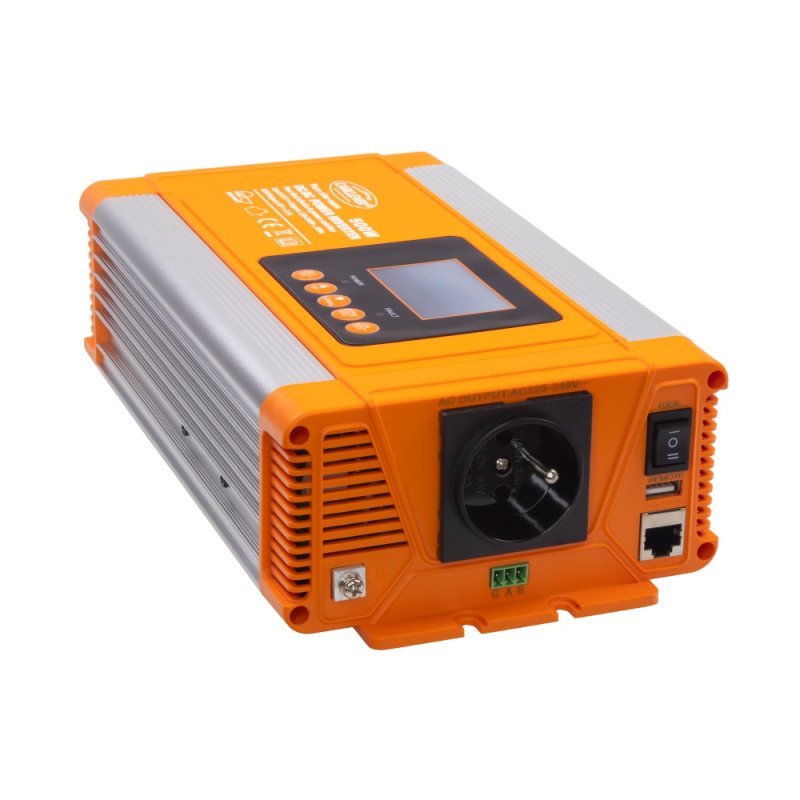 CARCLEVER Sinusový měnič napětí z 12/230V, 500W/displej (35psw512PXD)