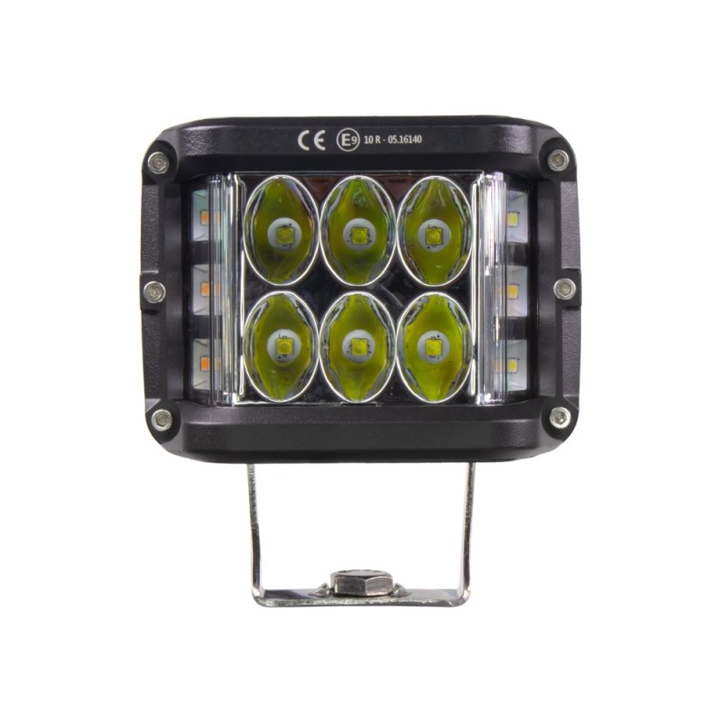 LED světlo hranaté bílé/oranžové, 60/30W , ECE R10, 180 st. (wl-810wo)