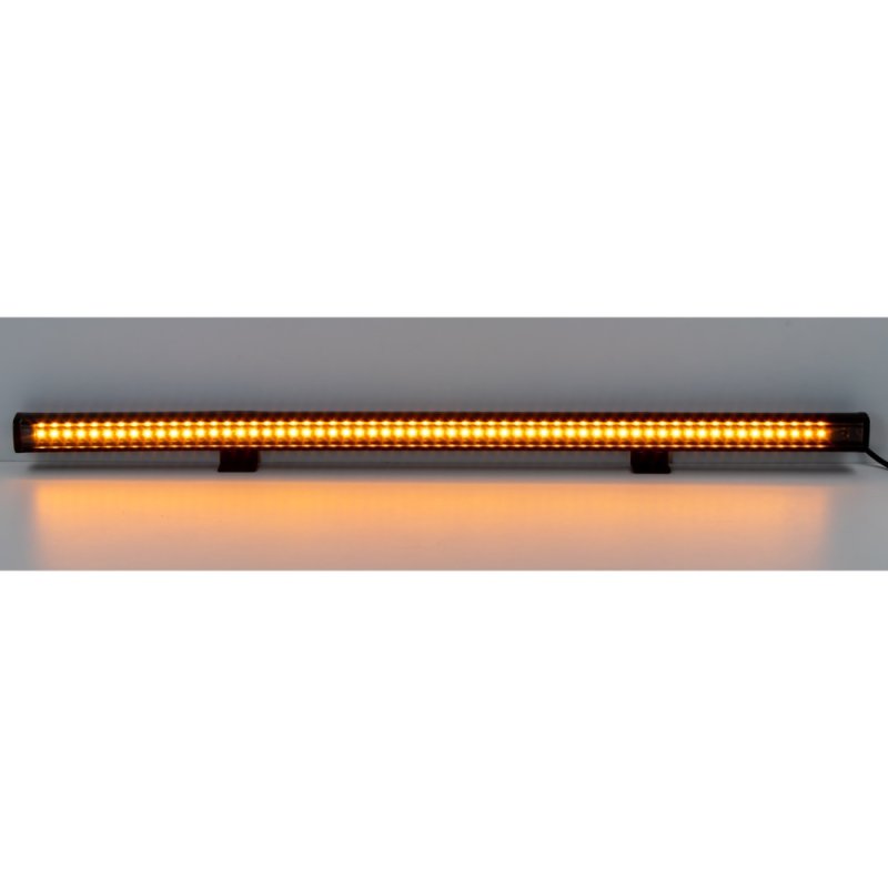Gumové výstražné LED světlo vnější, oranžové, 12/24V, 540mm (kf016-54)