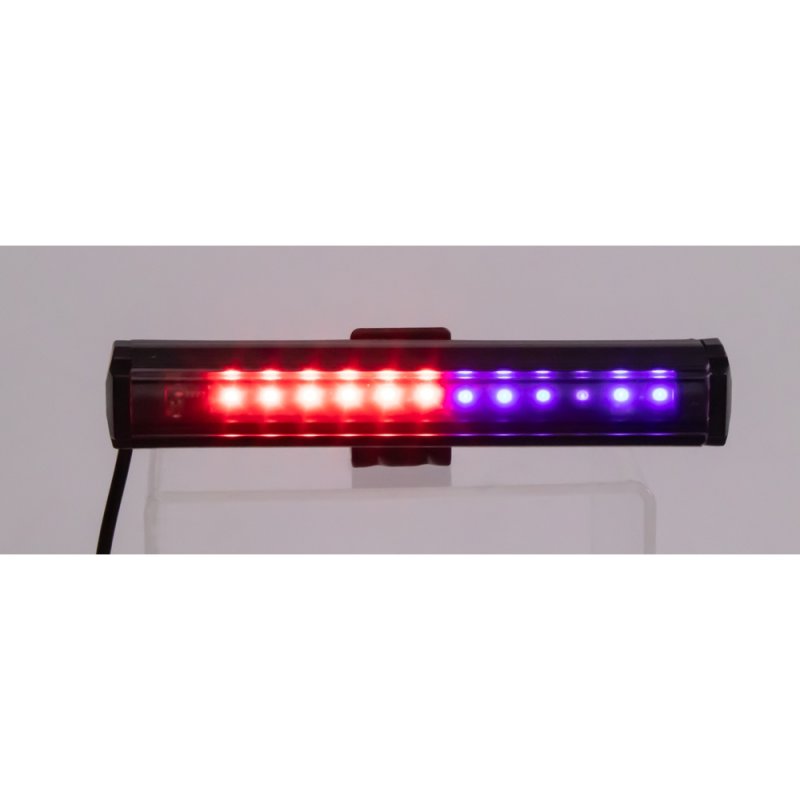 Gumové výstražné LED světlo vnější, modro-červené, 12V, 150mm (kf016-15br)