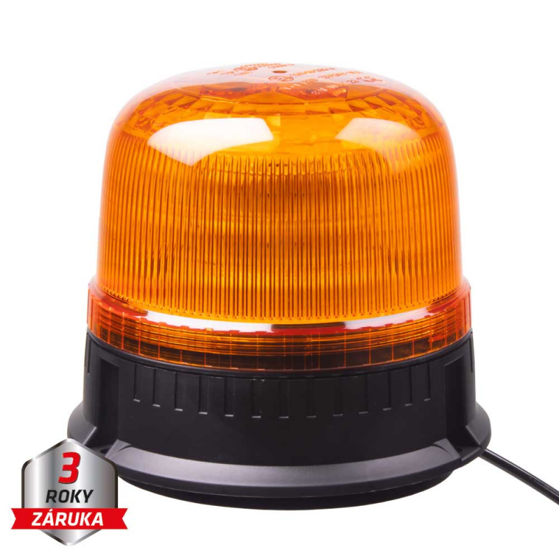 LED maják, 12-24V, 24xLED oranžový, magnet, ECE R65 (wl825)