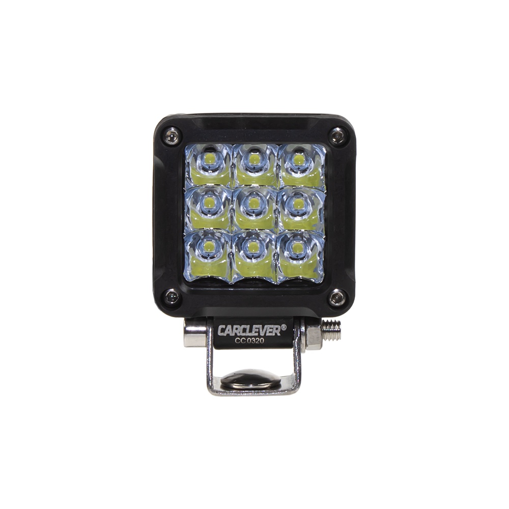 CARCLEVER LED svtlo mini tvercov, 9x1,3W, 50,8x50,8mm, ECE R10 (wl-415)