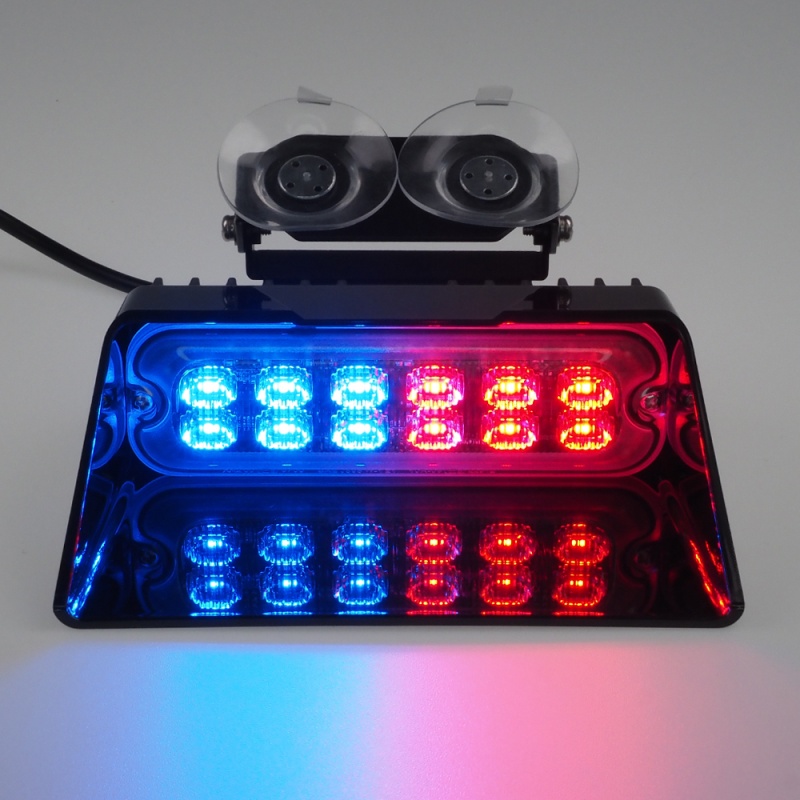 PREDATOR LED vnitřní, 12x LED 3W, 12/24V, červeno-modrý, ECE R10 (brW012RB)