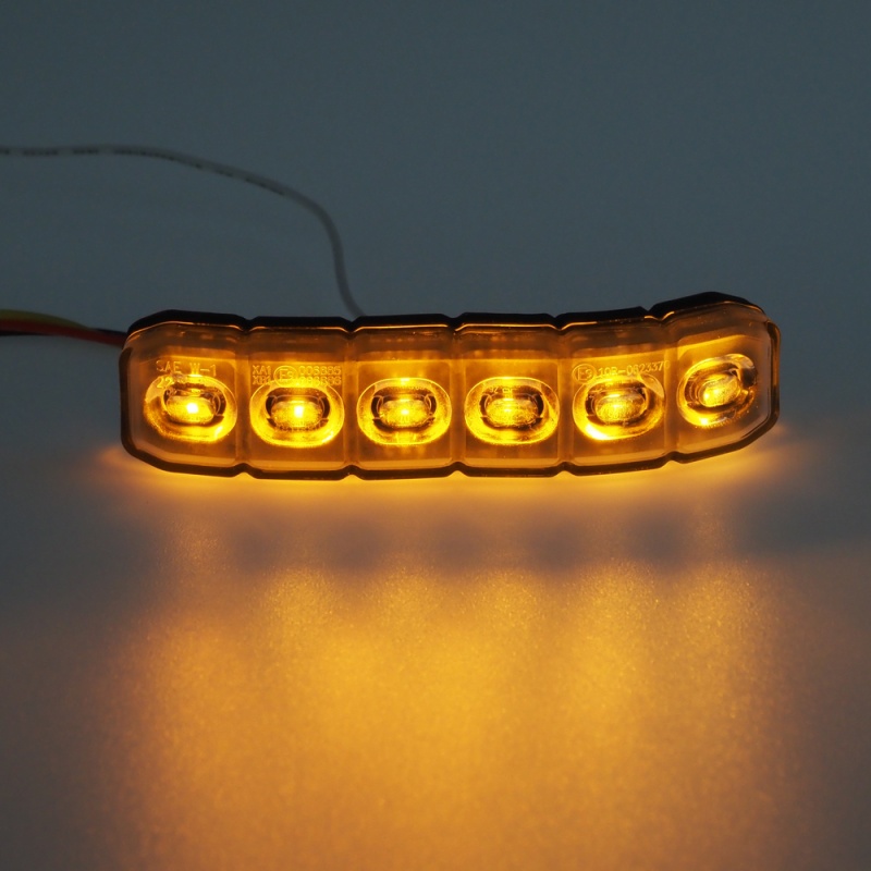 PROFI silikonové ohebné výstražné LED světlo vnější, oranžové, 12-24V, ECE R65 (CH-079)