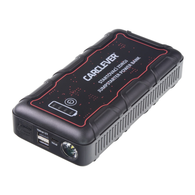 CARCLEVER PROFI Startovací zdroj (JumpStarter) 16.000mAh/59,2Wh/1000A, 12V (35813)