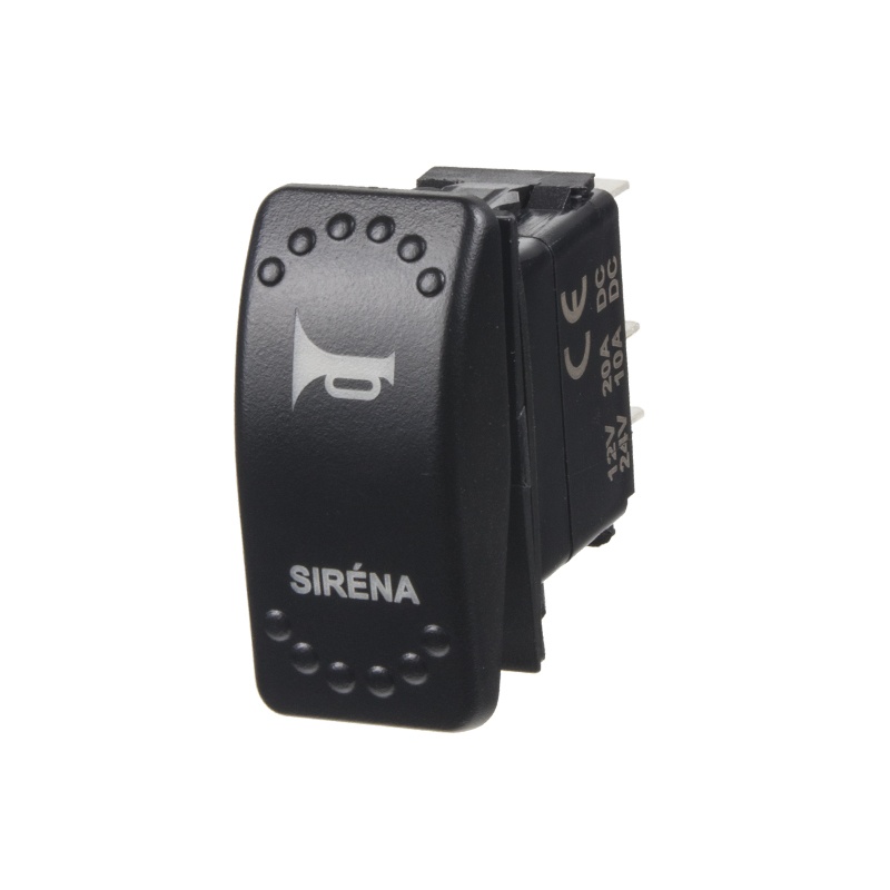 Rocker tlačítko SIRÉNA 12/24V (47110a)
